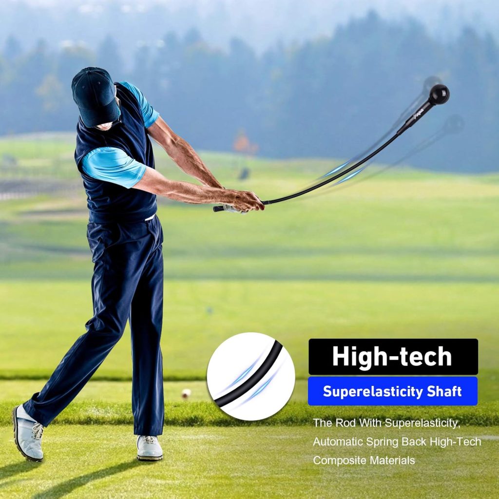 Balight Golf Swing Trainer Aid and Correction for Strength Grip Tempo Flexibility Training Suit for Indoor Practice Chipping Hitting Golf Accessories