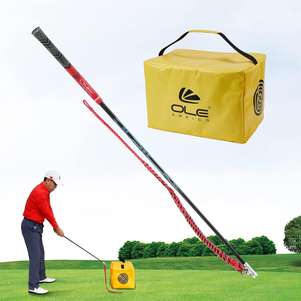 Golf Swing Whip Impact Bag Set Golf Swing Speed Trainer for Club Head Speed and Distance,Golf Training Aid for Full Swing Training,Correct Impact Spot Visualization,Full Release