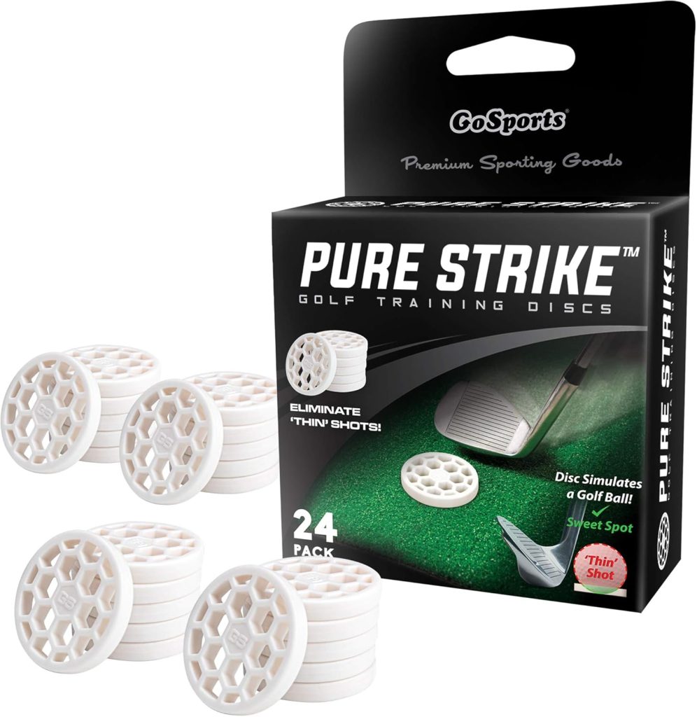 GoSports Golf Pure Strike Golf Training Discs 24 Pack - Eliminate Thin Shots!