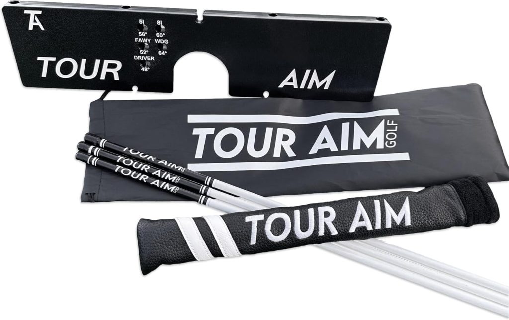 2.0 Golf Training Aid - All-in-One Practice Tool with 3 Alignment Sticks and a Headcover - Dramatically Improve Your Short, Mid, and Long Game - Perfect for Both Righties and Lefties