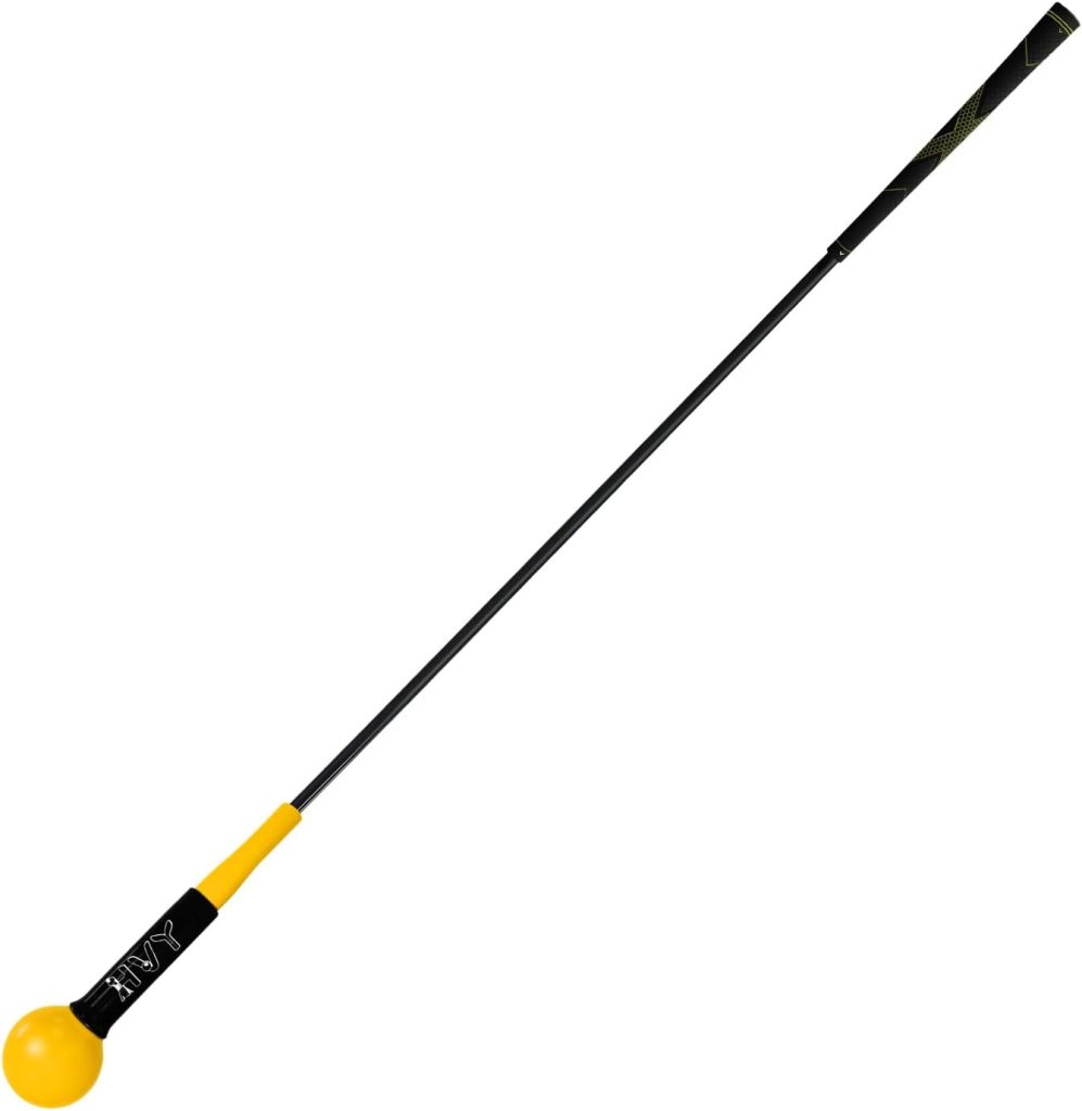 HVY Golf Swing Trainer,Golf Swing Training Aid for Improve Strength Tempo Balance and Flexibility,Golf Warm-Up Stick for IndoorOutdoor Practice Chipping Hitting Golf Training Aid