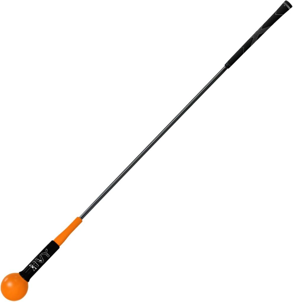 HVY Golf Swing Trainer,Golf Swing Training Aid for Improve Strength Tempo Balance and Flexibility,Golf Warm-Up Stick for IndoorOutdoor Practice Chipping Hitting Golf Training Aid